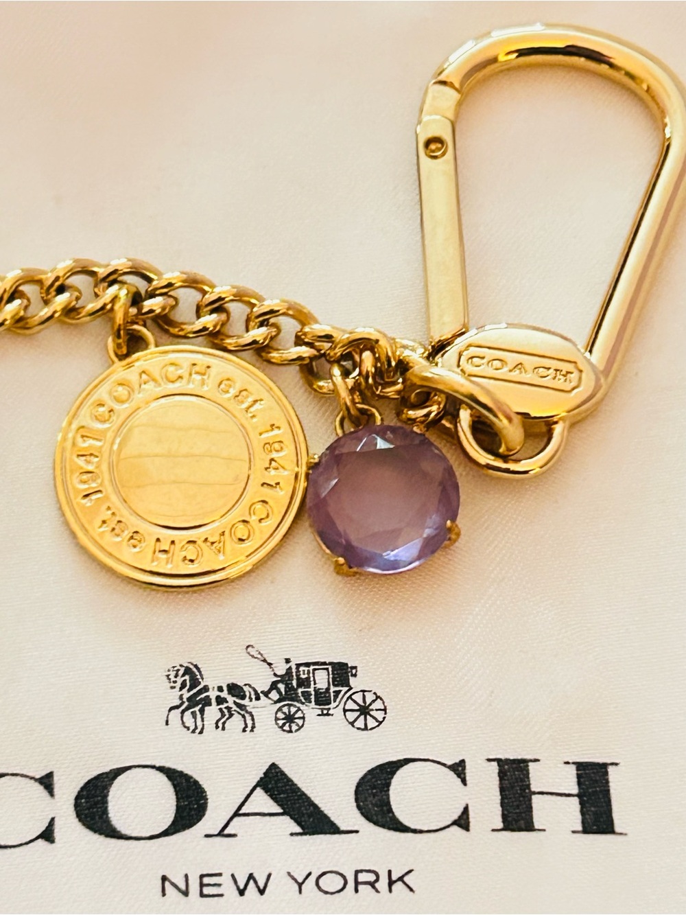 VINTAGE EXTREMELY RARE Coach 1941 Swag Bag Charm/ Keychain/ Bracelet - Picture 7 of 16